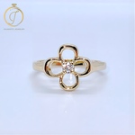 Flower diamond ring. (ピンキーリング可)