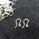 =クリア100個=樹脂ピアス 金属アレルギー対応 ピアスフック アクセサリー