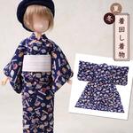 20cmドール【浴衣・着物】江戸時代の小物柄　／人形・1/6ミニチュア　単衣着物・和の着せ替え服／オビツ・ピュアニーモ・ハルモニアブルーム　など