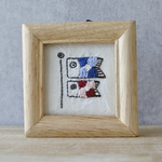 こいのぼりのミニフレーム　刺繍