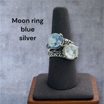 Moon ring(silver・blue)