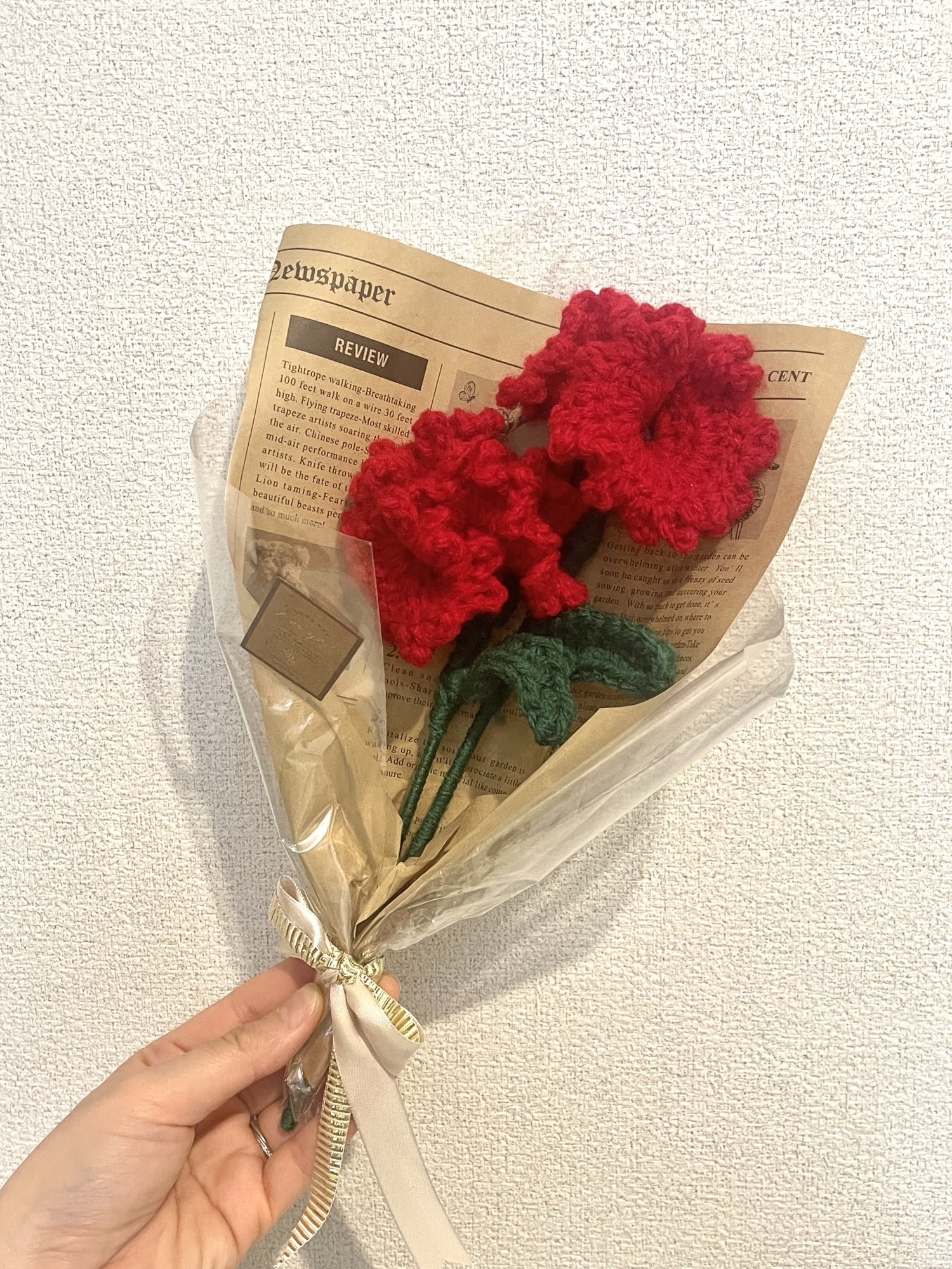 リン　毛糸のブーケ　2点 Amazon｜かぎ針編みの花とバラのブーケブランケットキット - 糸