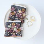 ミニミニポーチ　ファスナー6cm×7.5cm インド刺繍リボン
