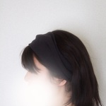 春の新作★墨黒　こなれ感が素敵な　国内加工の柔らかリネンのゆるターバン　**ヘアバンド　コーデのスパイスに