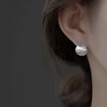 silver925 ピアス マット キャッチレス フープピアス リングピアス シルバー つや消し シルバー925 SV シンプル【P-034】