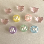 ハート　Mチョコ クリア　デコパーツ