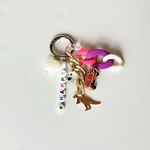 SUMMER SALE！！Bagチャーム　Keyチャーム　『HAPPY』① オバケ/ダイナソー/ミニカーred/白ハート&happy