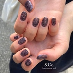 &Co. 高品質ネイルチップ【カシスラメ】
