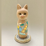 猫のこけし（水色の町）