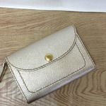 革のミニ財布＊シャンパンゴールド