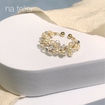 ちゅるちゅるクリアパール ＊ イヤーカフ イヤカフ (片耳) クリア 透明 ちゅるちゅる シンプル 重ね付け ビーズ  オケージョン 