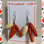 🧡柿ピーピアス (金具変更可)🥜