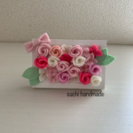 フェルト　お花額飾り(中) ピンク