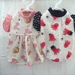 SALE　胴36　ワンピースセット　へび　たこさんウインナー　#犬ワンピース
