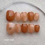 【NO.264】«サイズオーダー商品»ネイルチップ ニュアンスネイル 韓国ネイル シンプルネイル
