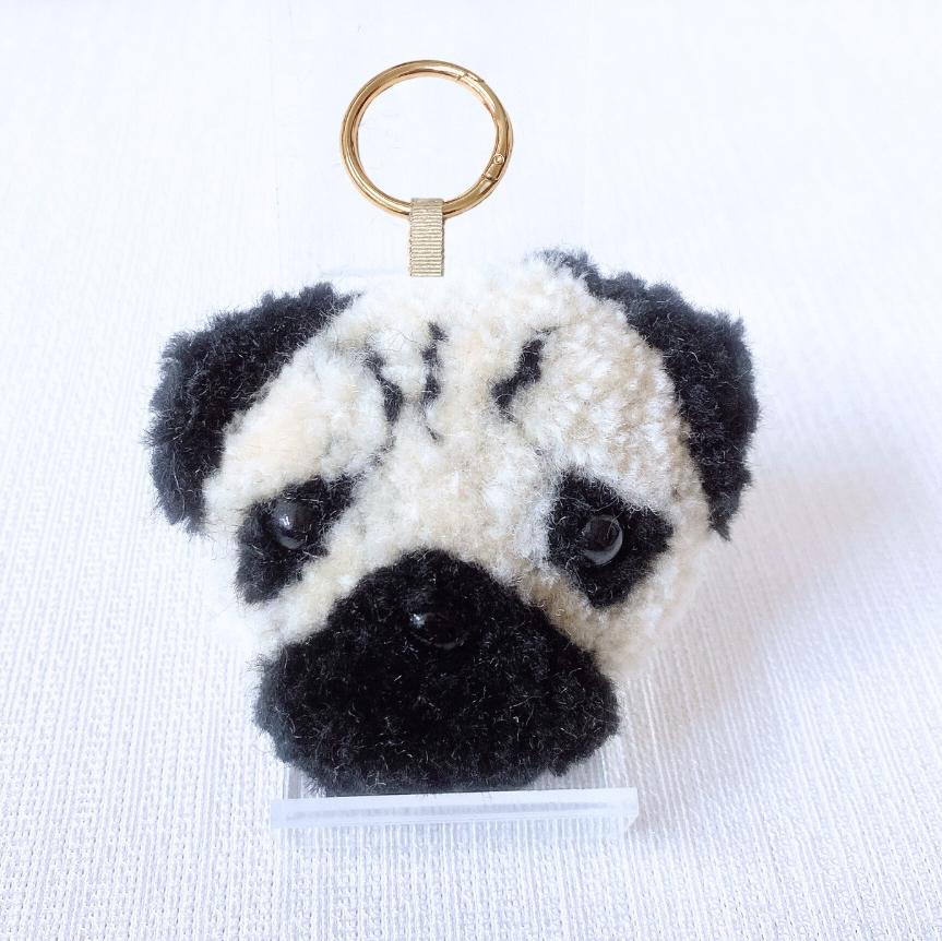 フレンチブルドッグ チャーム キーホルダー もこもこ 犬 うちの子
