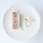 ミニミニポーチ　ファスナー6cm×2.5cm インド刺繍リボン
