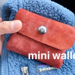 【新作】mini wallet  ブラウンスウェード