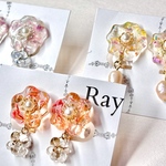 【オーダーメイド】アネモネ風フラワーピアス/イヤリング　