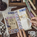◉予約販売◉送料無料【S745コラージュ素材】海外シール　レース　リボン　ジャンクジャーナル　ヴィンテージ  日記　おすそ分け