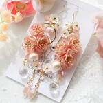 恋に恋する源平花桃のピアス/イヤリング