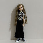 22cmドールサイズ　リカちゃん　モノトーンの2点セット　