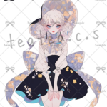【M140】teatea.オリジナル 人物ステッカー
