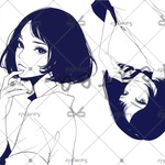 【M180】teatea.オリジナル 人物ステッカー