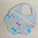 水色リボンもこもこスタイ