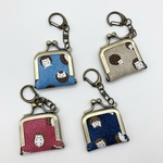 人気・ハリネズミ柄(４種)ミニがま口キーホルダー