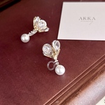 14kgp◆Mini Morokkan bijou earrings ミニモロッカンビジューの樹脂イヤリング　　一粒小さめオフィス大人可愛いミニ痛くない小さめ樹脂ピアス金属アレルギー花フラワー