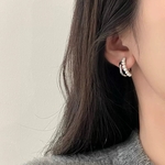 痛くないイヤリング　　シルバーイヤリング　　　パール