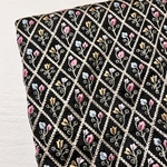 108cm×50cm  インド刺繍生地　ブラック