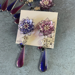 芳月下美人 REDPURPLE＆BLUEPURPLE💜♥️💙揺れる ピアス イヤリング