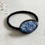 人魚の髪飾り ～ blue ～ ／ オーバル 大人 レジン ヘアゴム 