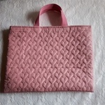 mtk-573-rnさまオーダー専用　キルティング　女の子通園通学バッグ　〈ハート💛ステッチ〉ピンク　