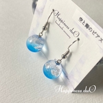空と海のピアス・イヤリング（球体）