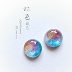 虹色 15mm ピアスorイヤリング