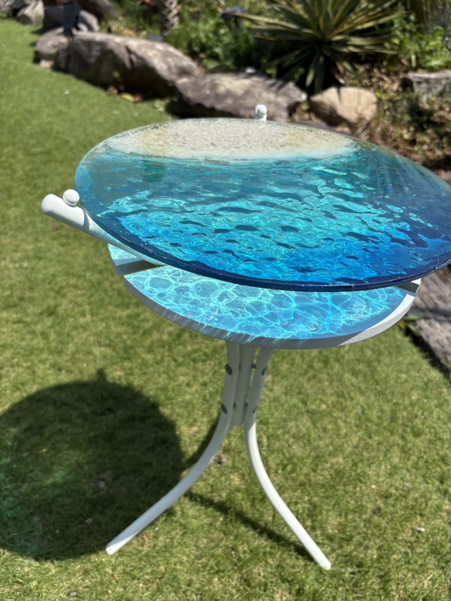 オーシャンレジン　ディスプレイテーブル　ミニテーブル　ホヌ オーシャンレジンテーブル テーブル サイドテーブル 海レジン