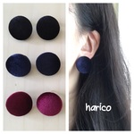 再販×2！ベロアの大きめピアス＆イヤリング 