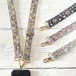 インド刺繍リボン スマホショルダー ショルダーストラップ ショルダーベルト ハートフラワー