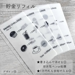 貯金リフィル A6 Saving challenge デザイン⑮ 4枚セット