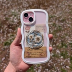 「全機種対応」 インド刺繍　スマホ　インナーシート　水色　花柄