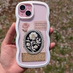 「全機種対応」インド刺繍リボン　スマホシート　iPhoneケース スマホケース　花柄　黒