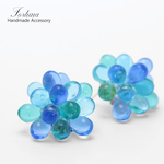 雫の花~blue sea~(1287) ピアス/ノンホールピアス/樹脂ピアス