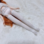 （送料無料）ブライス、リカちゃん、1/6サイズ、靴下1足 ニーハイソックス白