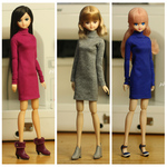 msdr-24-082　ピンク（ローズクォーツ）セーターワンピース　（momoko、MISAKI、ジェニー、SAJボディ、OBITSUボディ）