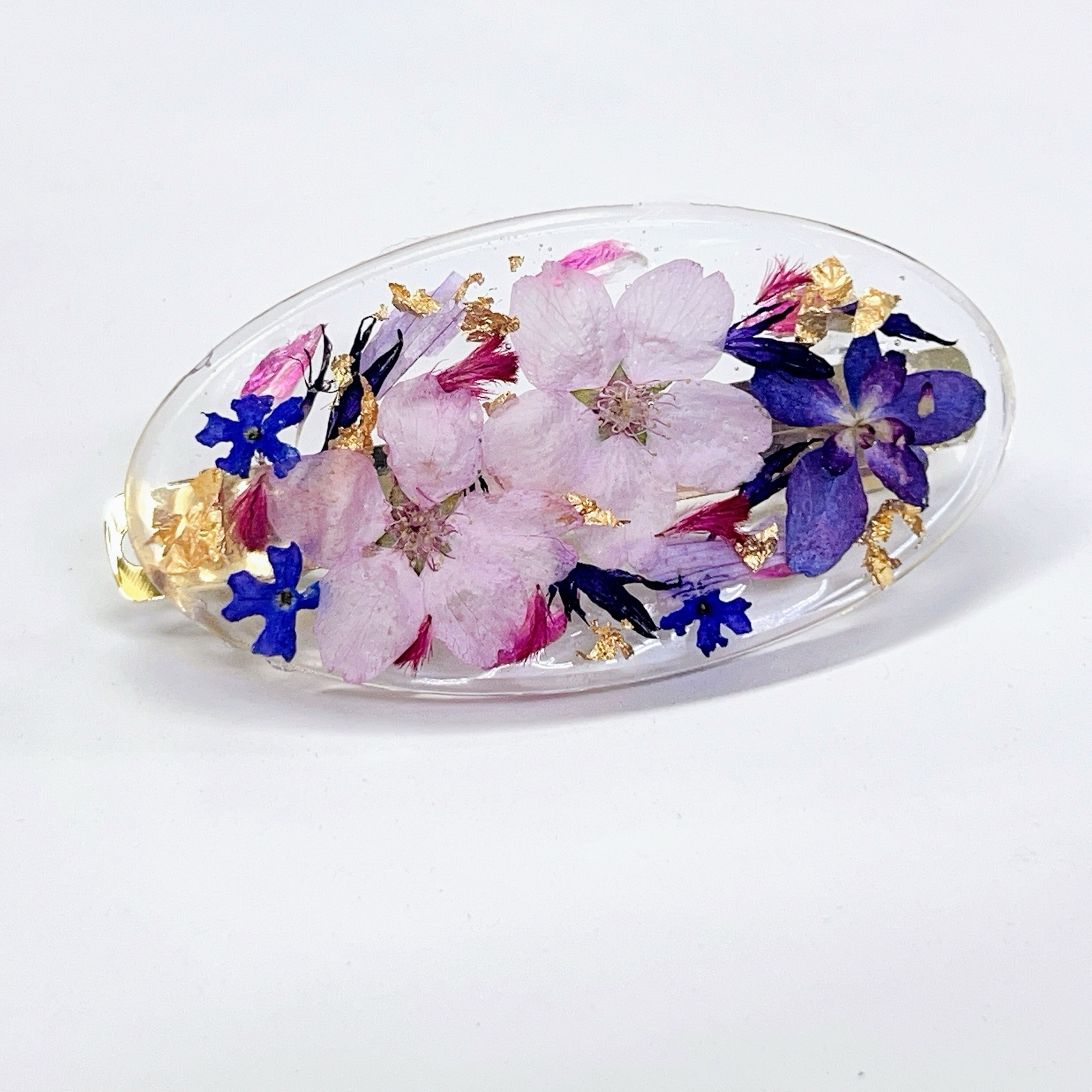 金木犀 自家製ドライフラワー使用 レジンイヤリング/ピアス