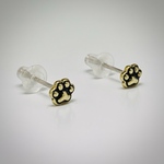 小さな 肉球 ピアス　〜brass〜