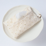 ポケットティッシュカバー　インド刺繍リボン